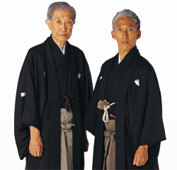 KIYOMOTO Umekichi IV (Left), KIYOMOTO Enjudayu VII (Right)